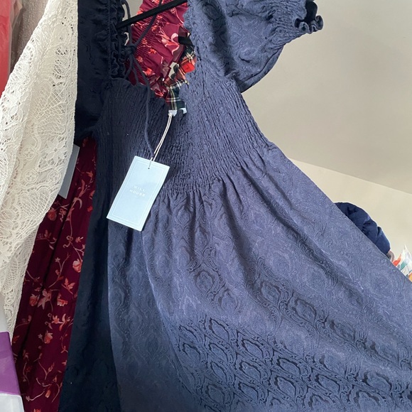 Hill House Home Athena Navy Brocade - Picture 2 of 2